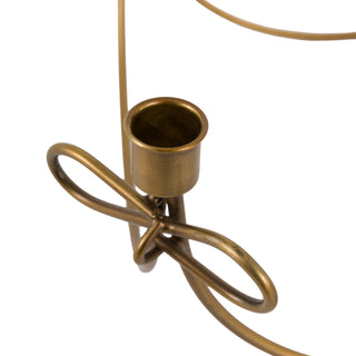 Heritage Bow Candle Holder Gold