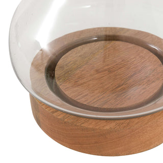 Mango Wood Hurricane Candle Holder