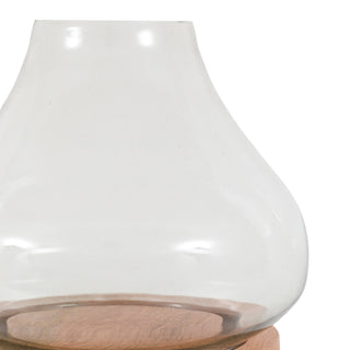 Mango Wood Hurricane Candle Holder