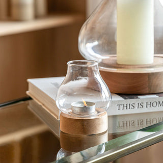 Mango Wood Tealight Candle Holder (Set of 2)