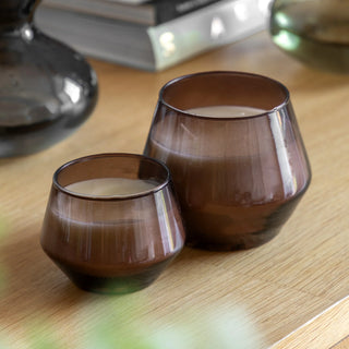 Glass Filled Candle Brown Oud Rose (2 pack) - KC at HOME