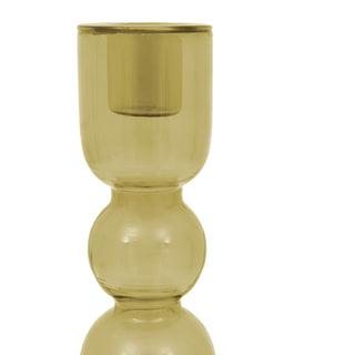 Villena Glass Taper Candlestick Olive 300mm