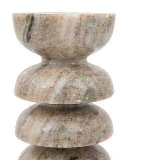 Azuaga Marble Candlestick Sandstone (Set of 2)