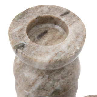 Azuaga Marble Candlestick Sandstone (Set of 2)