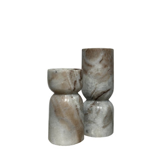 Taraza Marble Candlesticks Sandstone (Set of 2)