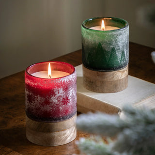 Forest Glass Candle Jar Green - KC at HOME
