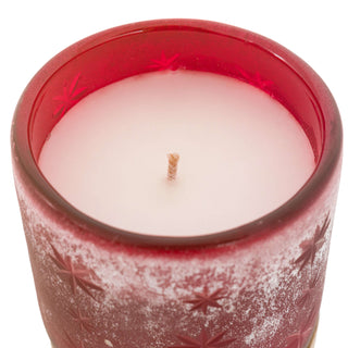 Starry Glass Candle Jar Red