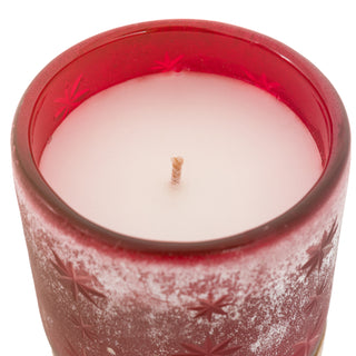 Starry Glass Candle Jar Red
