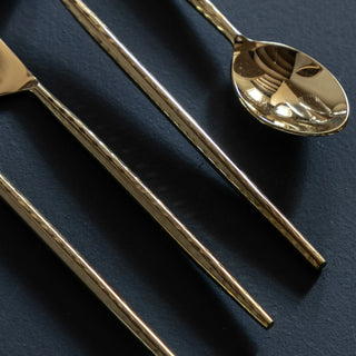 Alora Cutlery Gold Set of 16 - KC at HOME