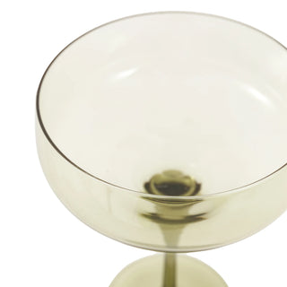 Coupe Glass Smokey Green (4pk) 113x113x150mm - KC at HOME