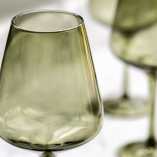 Wine Glass Smokey Green (4pk) 94x94x210mm