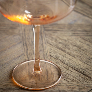 Coupe Glass Amber (4pk) 113x113x150mm - KC at HOME