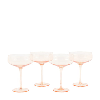 Coupe Glass Amber (4pk) 113x113x150mm - KC at HOME