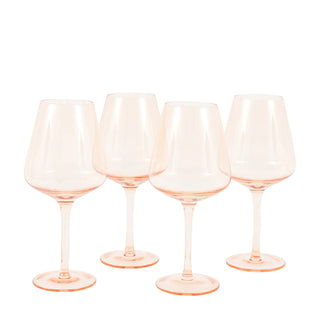 Wine Glass Amber (4pk) 94x94x210mm - KC at HOME