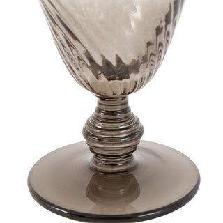 Swirl Wine Glass Smoked Grey (4pk) 92x92x145mm - KC at HOME