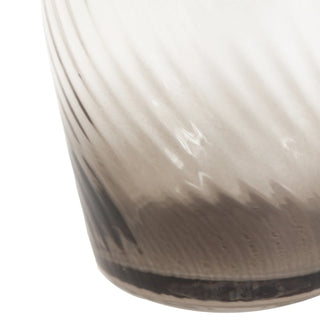 Swirl Tumbler Glass Smoked Grey (4pk) 85x85x97mm - KC at HOME