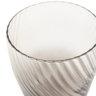 Swirl Tumbler Glass Smoked Grey (4pk) 85x85x97mm - KC at HOME