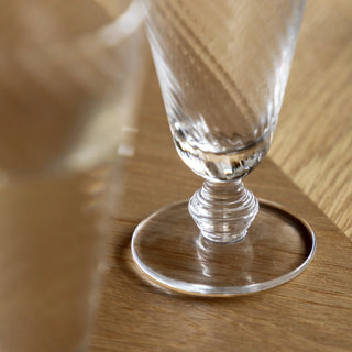 Swirl Flute Glass Clear (4pk) 72x72x165mm - KC at HOME