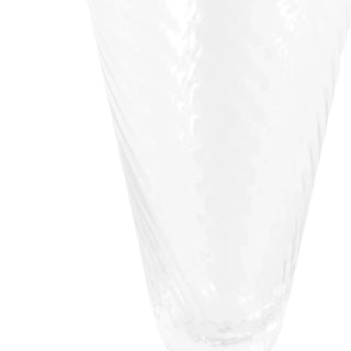 Swirl Flute Glass Clear (4pk) 72x72x165mm - KC at HOME
