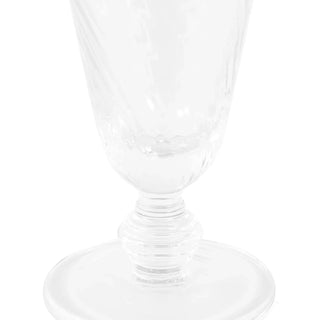 Swirl Flute Glass Clear (4pk) 72x72x165mm - KC at HOME