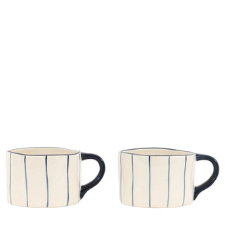 Organic Stripe Mug Blue (4pk) - KC at HOME