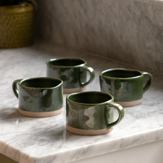 Rustic Mug Green (4pk) - KC at HOME