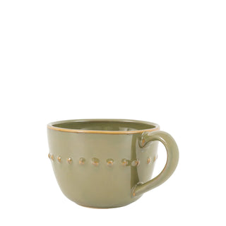 Organic Beaded Mug Olive (4pk) 145x110x80mm - KC at HOME
