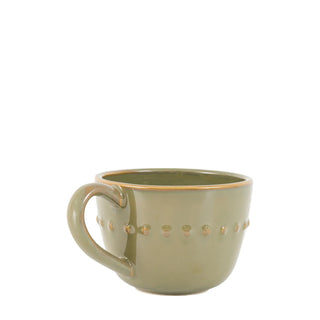 Organic Beaded Mug Olive (4pk) 145x110x80mm - KC at HOME