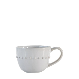 Organic Beaded Mug White (4pk) 145x110x80mm - KC at HOME