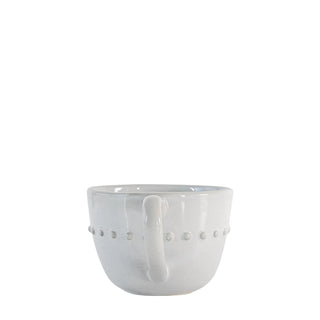 Organic Beaded Mug White (4pk) 145x110x80mm - KC at HOME