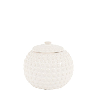 Alba Beaded Trinket Jar White - KC At Home