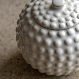Alba Beaded Trinket Jar White - Small - KC At Home