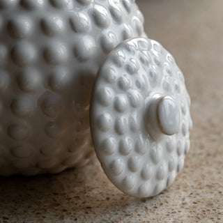Alba Beaded Trinket Jar White - Small - KC At Home