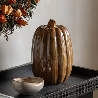 Ceramic Pumpkin Rust - KC at HOME