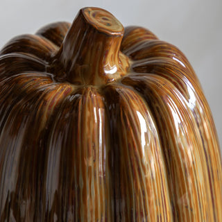 Ceramic Pumpkin Rust - KC at HOME
