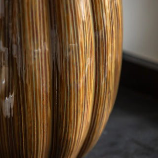 Ceramic Pumpkin Rust - KC at HOME