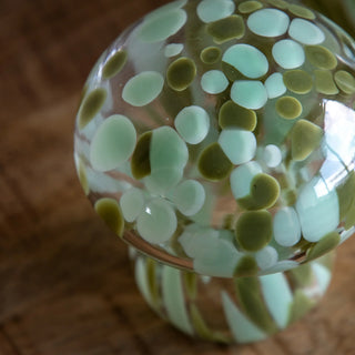 Confetti Glass Mushrooms Forest Green - Set of 2 - KC at HOME