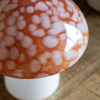 Confetti Glass Mushrooms Burnt Orange - Set of 2 - KC at HOME