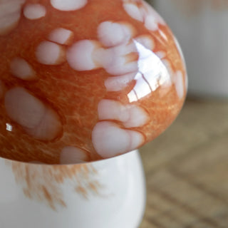 Confetti Glass Mushrooms Burnt Orange - Set of 2 - KC at HOME