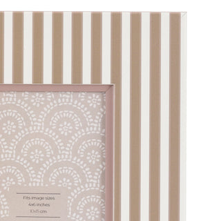 Stripe Photo Frame Olive & Fawn - Large (2 pack) - KC at HOME
