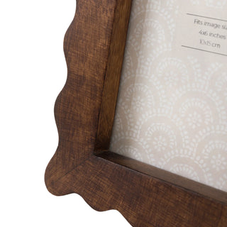Avila Wooden Scallop Photo Frame - Small - KC at HOME
