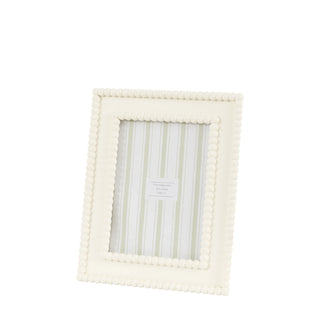 Cove Beaded Photo Frame White - Large - KC at HOME