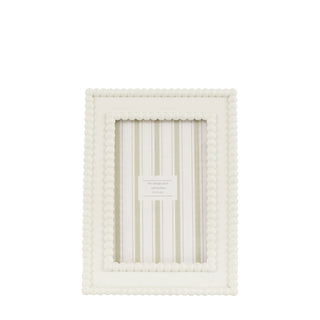 Cove Beaded Photo Frame White - Small - KC at HOME