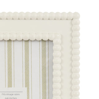Cove Beaded Photo Frame White - Small - KC at HOME
