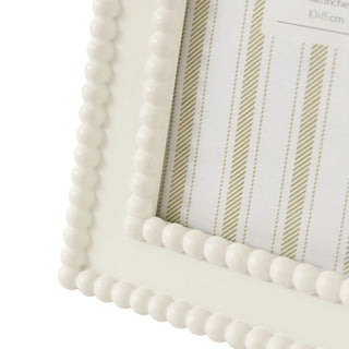 Cove Beaded Photo Frame White - Small - KC at HOME