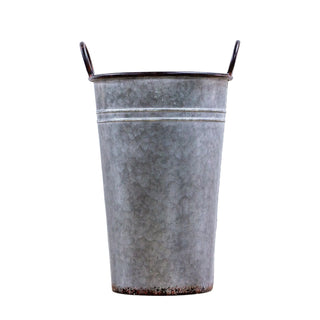 Arley Galvanised Flower Bucket - KC at HOME