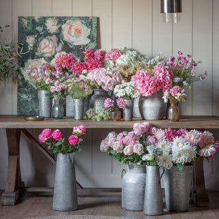 Arley Galvanised Flower Bucket - KC at HOME