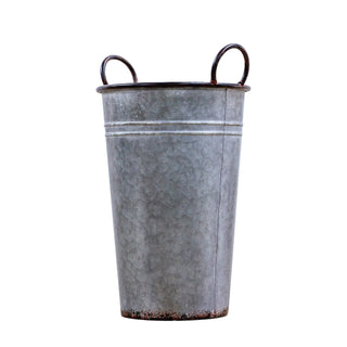 Arley Galvanised Flower Bucket - KC at HOME