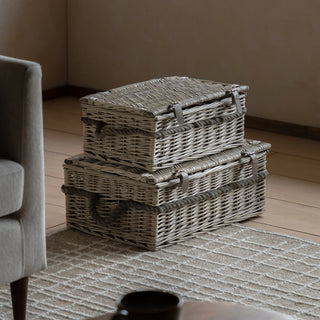Rivra Lidded Baskets Natural (Set of 2) - KC at HOME