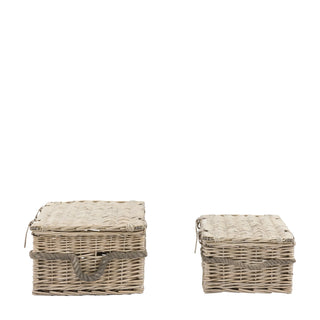 Rivra Lidded Baskets Natural (Set of 2) - KC at HOME